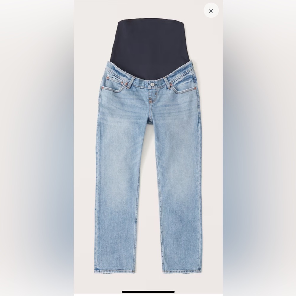 Abercrombie maternity ankle straight jean